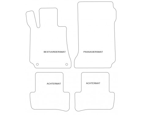 Car mats for Mercedes-Benz C-Class W204 2007-2013 4-piece, Image 5