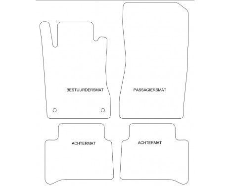 Car mats for Mercedes-Benz E-Class W211 2002-2005 4-piece, Image 2