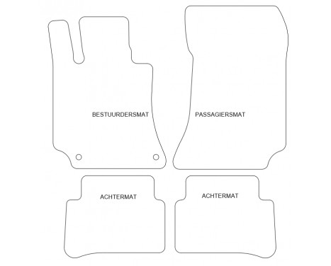 Car mats for Mercedes-Benz E-Class W212 2009-2012 4-piece, Image 2