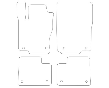 Car mats for Mercedes-Benz GLE W166 2015- 4-part, Image 2