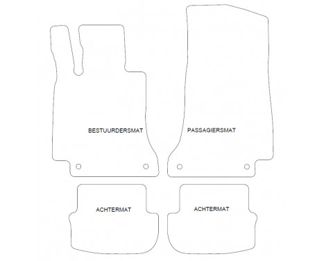 Car mats for Mercedes C-Class Cabriolet A205 2016- 4-piece, Image 2