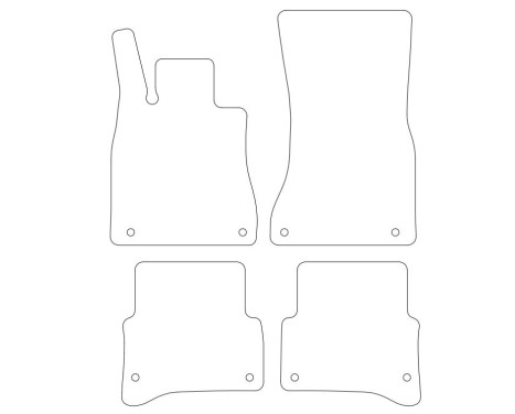 Car mats for Mercedes S-class W223 short 2020- 4-piece, Image 2