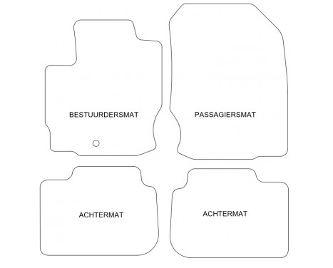 Car mats for Mitsubishi Colt 3drs 2004-2009 4-piece, Image 4