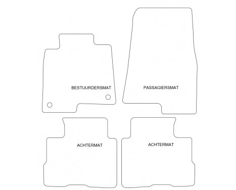 Car mats for Mitsubishi Pajero 3drs 2000-2003 4-piece, Image 2