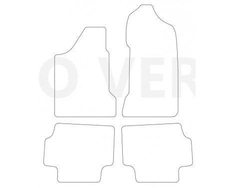 Car mats for Opel Kadett C 1973-1979- 4-piece, Image 2