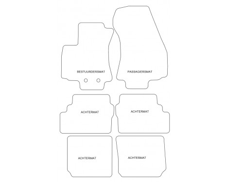Car mats for Opel Zafira A 1999-2003 6-piece, Image 2
