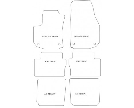 Car mats for Opel Zafira B 2005-2011 6-piece, Image 4