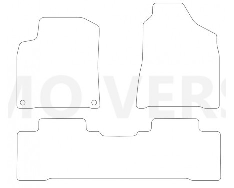 Car mats for SsangYong Korando 2010- set 3-piece, Image 2