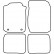 Car mats for Toyota Corolla E11 1997-2002 4 pcs, Thumbnail 2