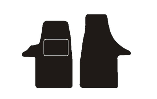 Car mats for VW Transporter T5-T6 front mat 2-piece 2003->