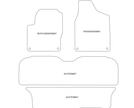Car Mats Ford Galaxy 2001-2006 small model 4-parts, Image 2