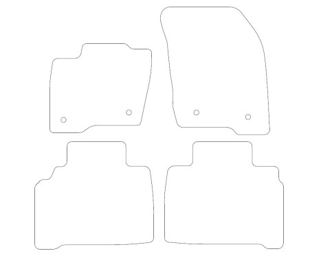 Car mats Ford Galaxy 5-seater 2015- 4-part, Image 2