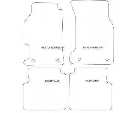Car Mats Honda Accord 1993-1997 4-piece, Image 2