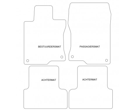 Car Mats Honda Accord 2008-2012 4-piece, Image 2