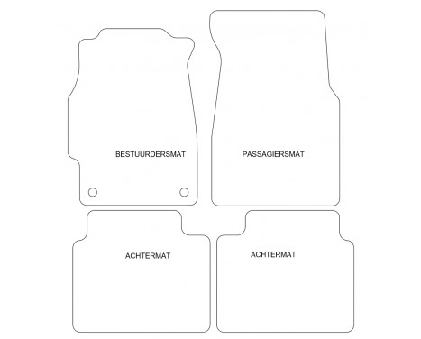 Car Mats Honda Civic 2/3 / 4drs 1996-2000 4-piece, Image 2
