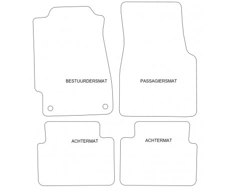 Car Mats Honda Civic 3drs 1992-1995 4-piece, Image 2