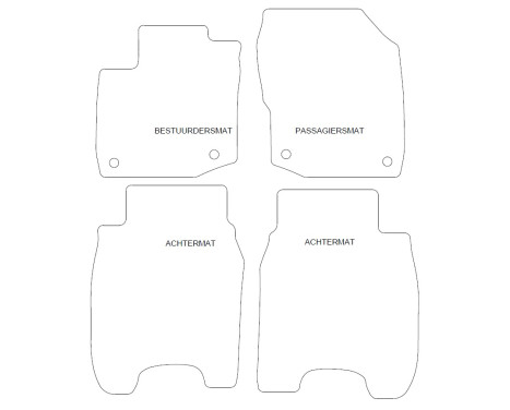 Car mats Honda Civic Tourer 2015- 4-part, Image 2