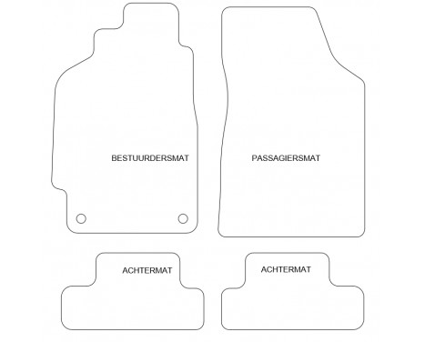 Car Mats Honda CRX 1988-1992 4-piece, Image 2
