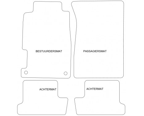 Car Mats Honda Prelude 1992-1996 4-piece, Image 2