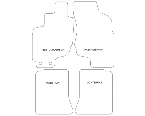 Car Mats Hyundai Lantra 1996 4-piece, Image 2