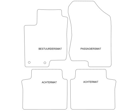 Car Mats Hyundai Sonata 2005-2010 4-part, Image 2