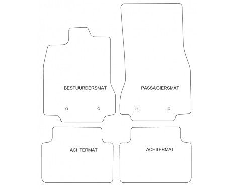 Car Mats Jaguar XF 2008- 4-parts, Image 2