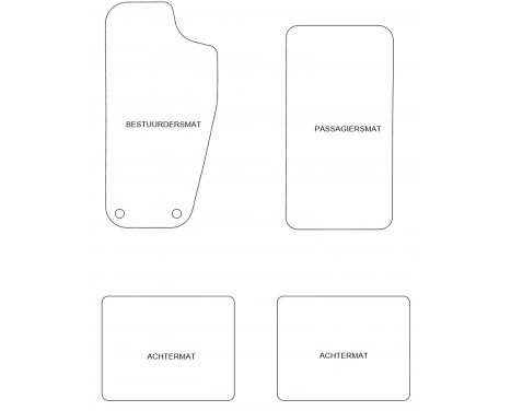 Car Mats Jeep Cherokee 1991- 4-parts, Image 2