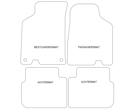 Car Mats Kia Sephia 4-piece, Image 2