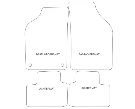 Car Mats Lancia Ypsilon 1996-2003 4-part, Image 2