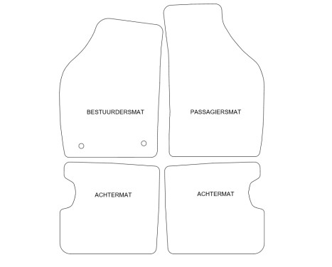 Car Mats Lancia Ypsilon 2004-2010 4-piece, Image 2
