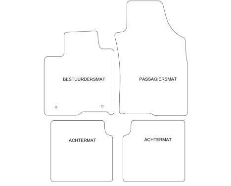 Car Mats Lancia Ypsilon 2011- 4-parts, Image 2