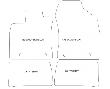 Car Mats Lexus 200 CT Hybrid 2011- 4-parts, Image 2