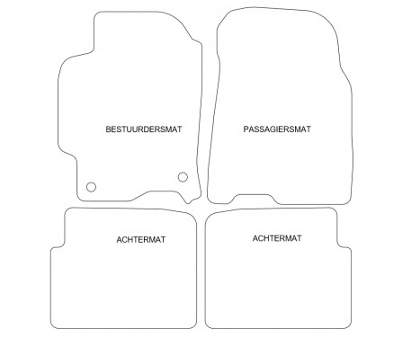 Car Mats Mazda 626 1997-2002 4-part, Image 2
