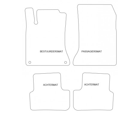 Car Mats Mercedes-Benz CLA-Class W117 2013- 4-parts, Image 2