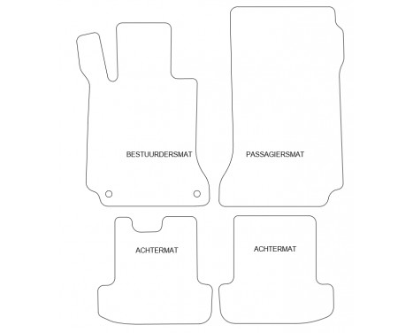 Car Mats Mercedes-Benz E-Class Coupe W207 2010- 4-piece, Image 2