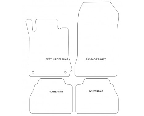 Car mats Mercedes-Benz E-Class W210 1995-2001 4-part, Image 2