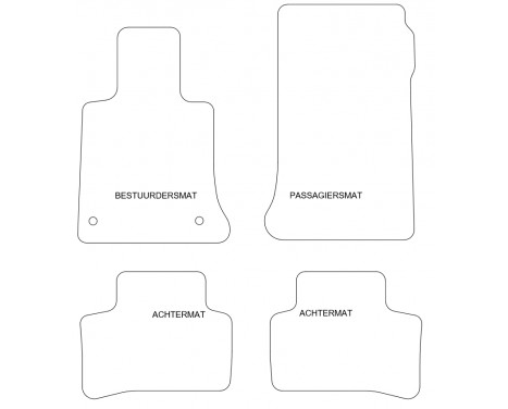 Car mats Mercedes-Benz GLK 2008- 4-parts, Image 2