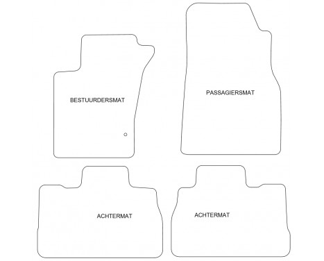 Car mats Mercedes-Benz ML-Class W163 1997-2005 4-part, Image 2