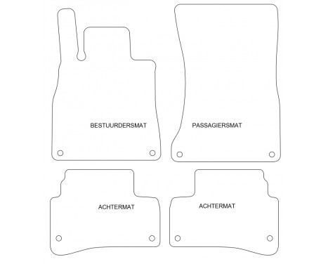 Car mats Mercedes-Benz S / SE W222 2013- 4-parts, Image 2