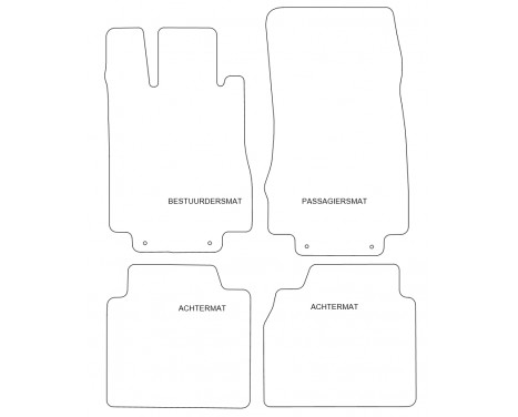 Car Mats Mercedes-Benz SEL W220 1999-2005 4-part, Image 2