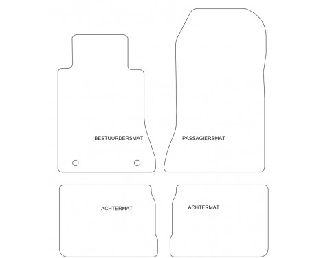 Car Mats Mercedes-Benz W124 1985-1995 4-parts, Image 2