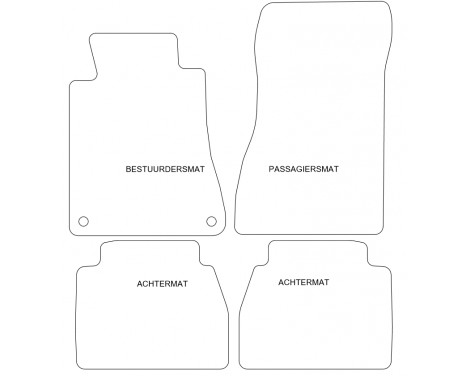 Car Mats Mercedes-Benz W201 4-piece, Image 2