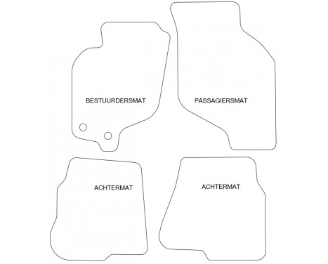 Car Mats Mitsubishi Space Wagon 1992- 4-parts, Image 2