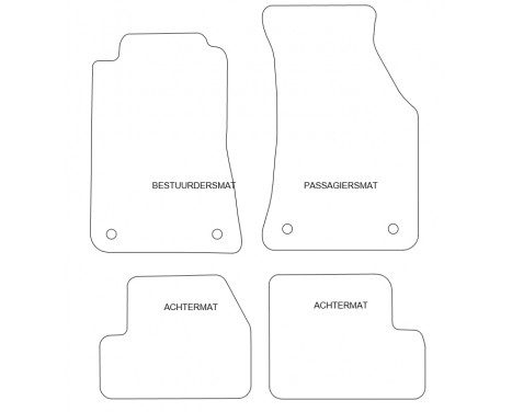 Car Mats Nissan 200 SX 1991- 4-parts, Image 2