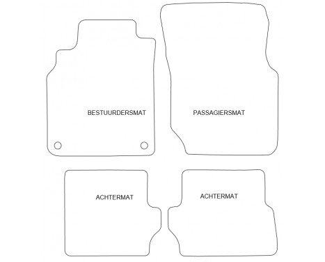 Car mats Nissan Almera N16 2001-2007 4-part, Image 2