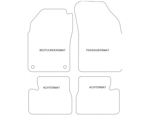 Car Mats Nissan Micra K10 1993-2003 4-part, Image 2