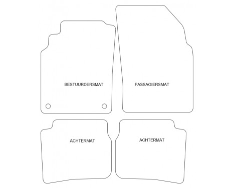 Car Mats Nissan Primera P11 1997-2002 4-part, Image 2
