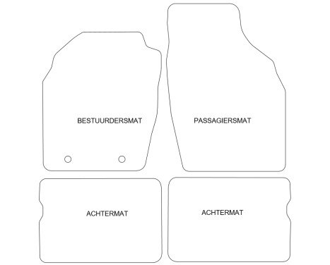 Car mats Opel Agila 2000-2002 4-part, Image 2
