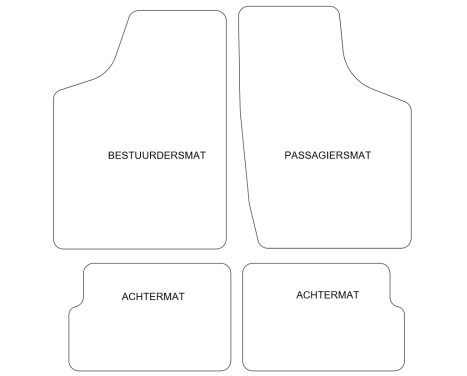 Car Mats Opel Corsa A 1982-1993 4-parts, Image 2