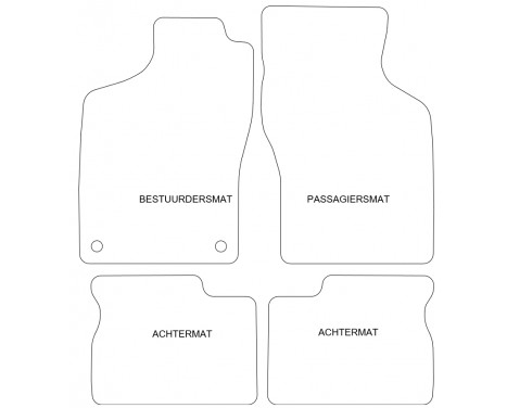 Car Mats Opel Vectra A 1988-1994 4-part, Image 2